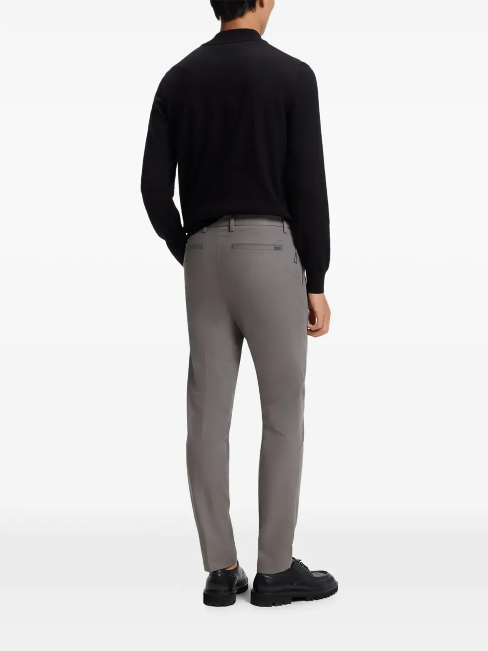BOSS Slim-fit broek van stretch-stof Grijs
