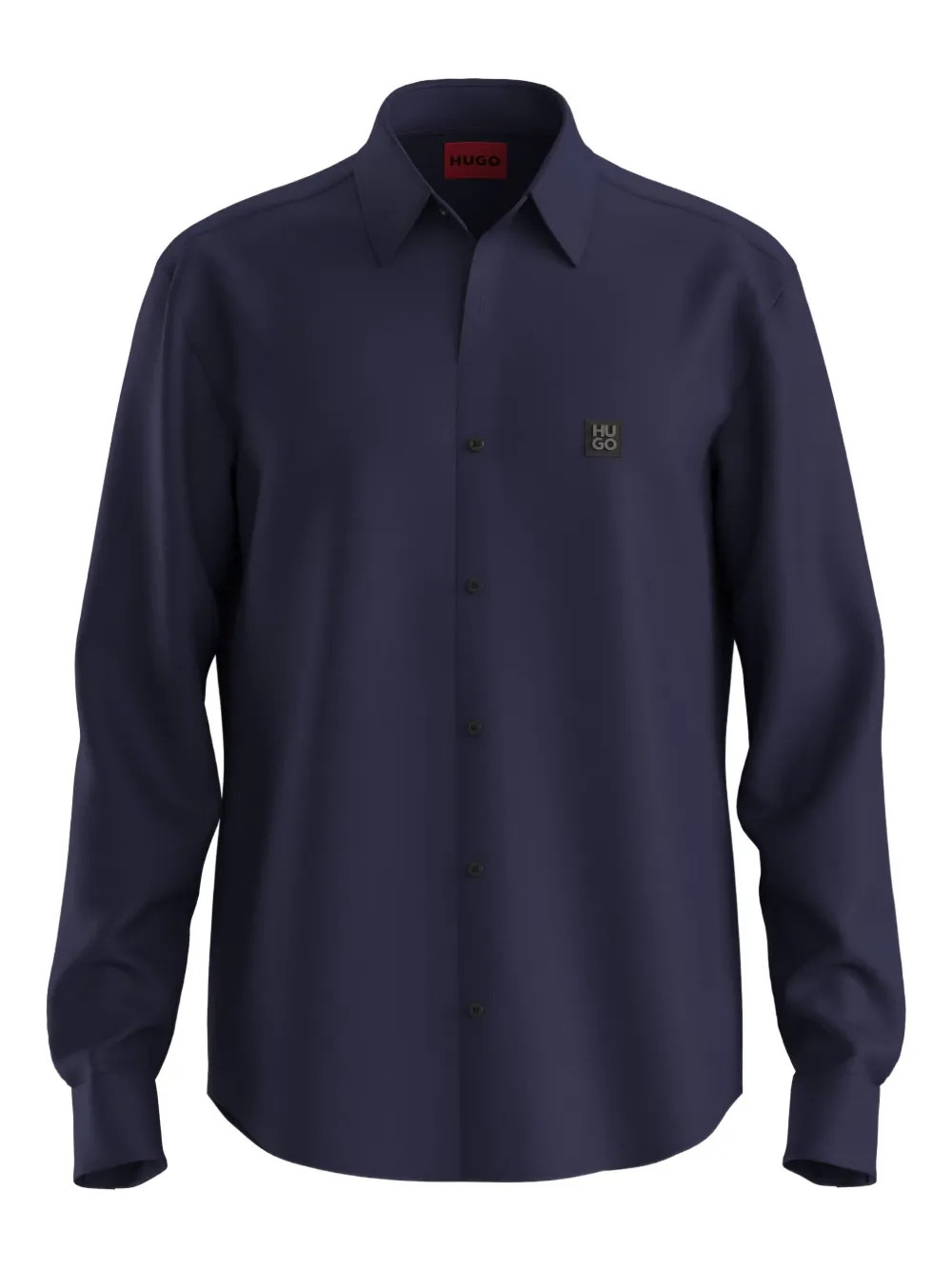 HUGO logo-patch shirt | Blue | Image 1