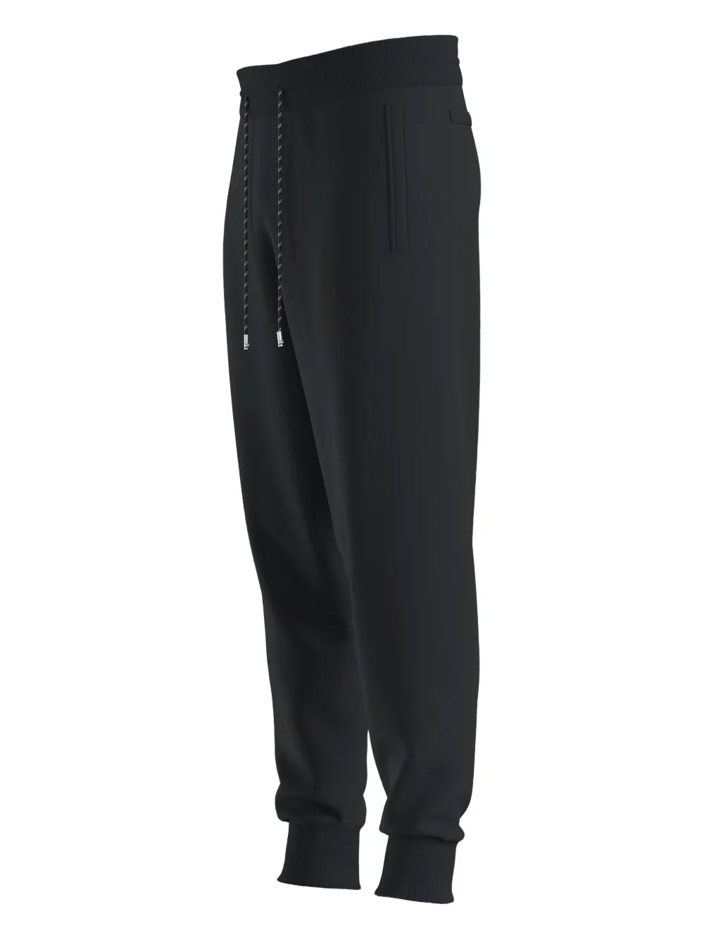 BOSS Broek met trekkoord en cuffs Zwart
