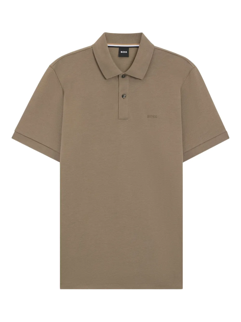 BOSS logo-embroidered polo shirt | Brown | Image 1