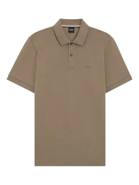 BOSS logo-embroidered polo shirt