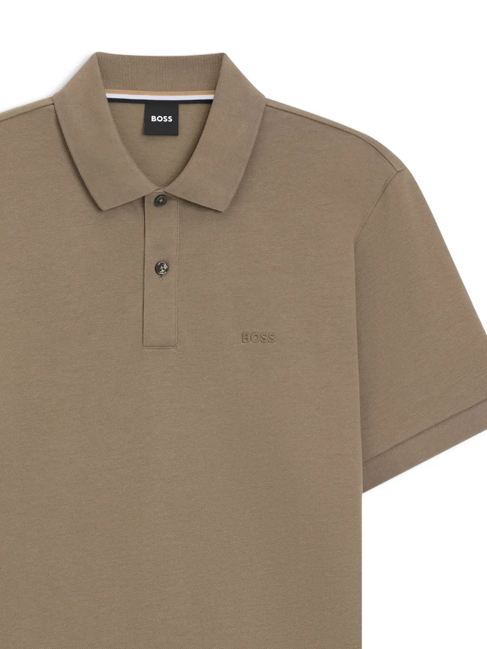 BOSS Poloshirt met geborduurd logo - Bruin