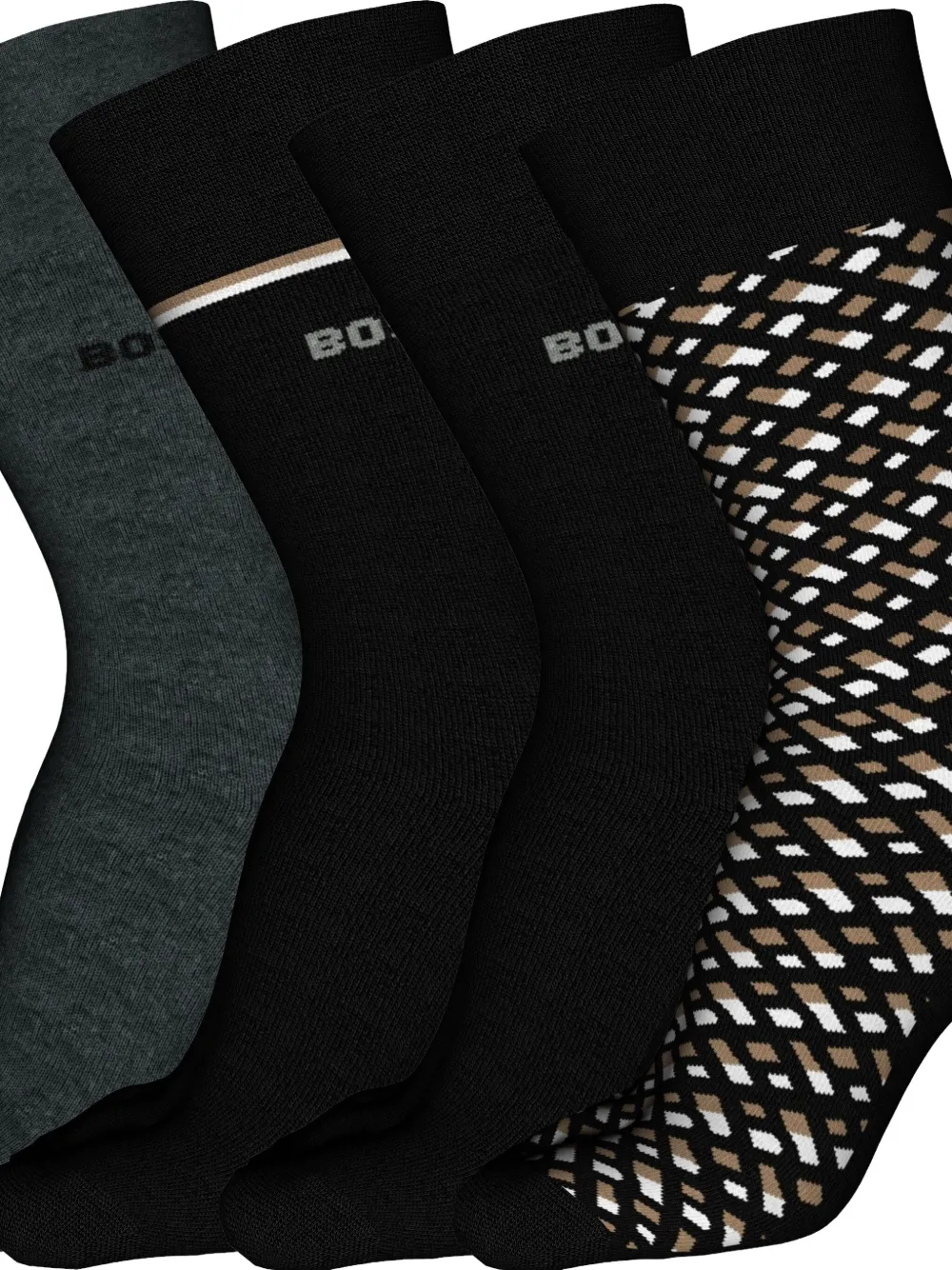 BOSS stripe-patterned cotton-blend socks (pack of four) | Image 2