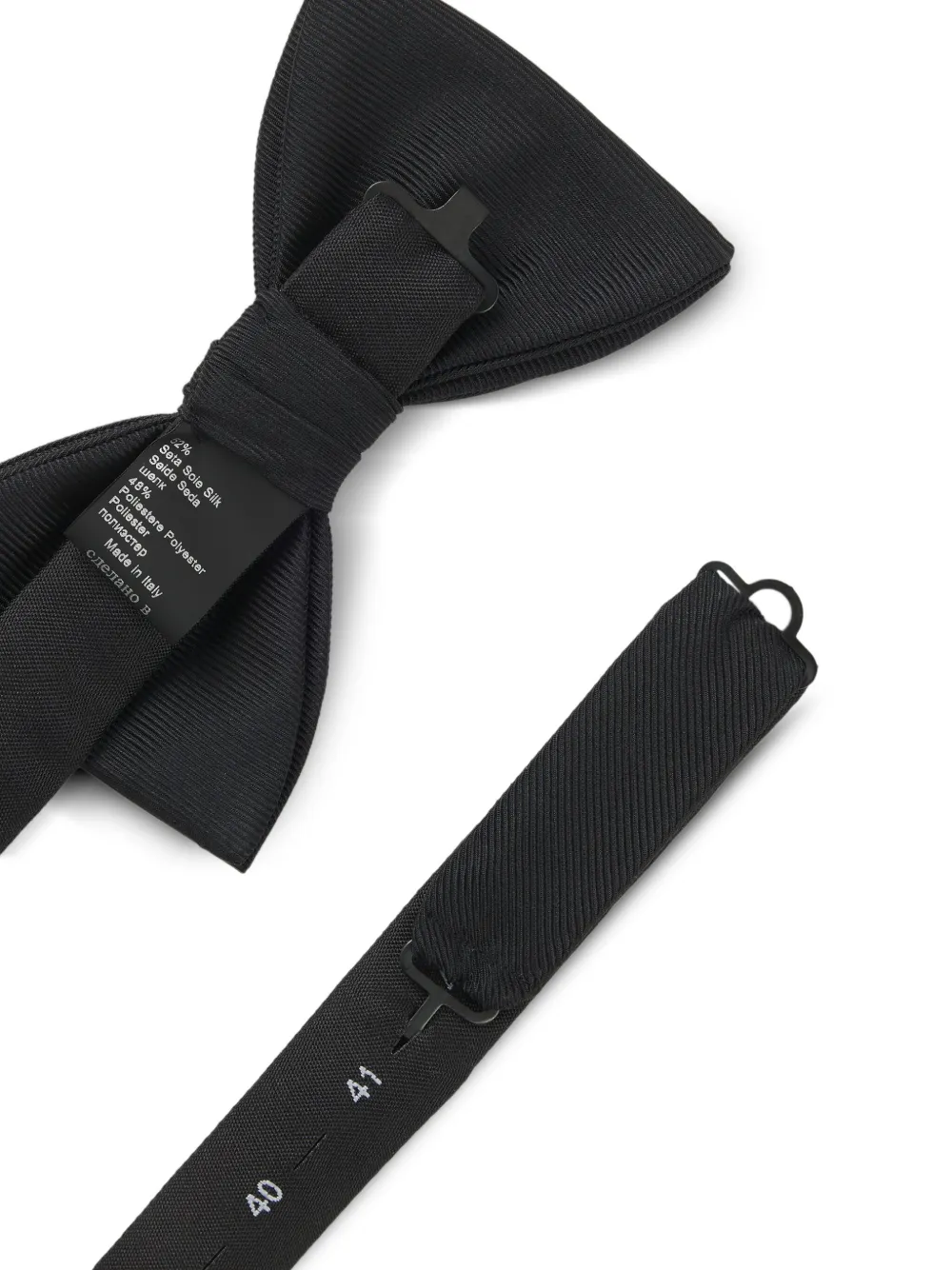 Hugo Boss Ribbed Bow Tie In Black