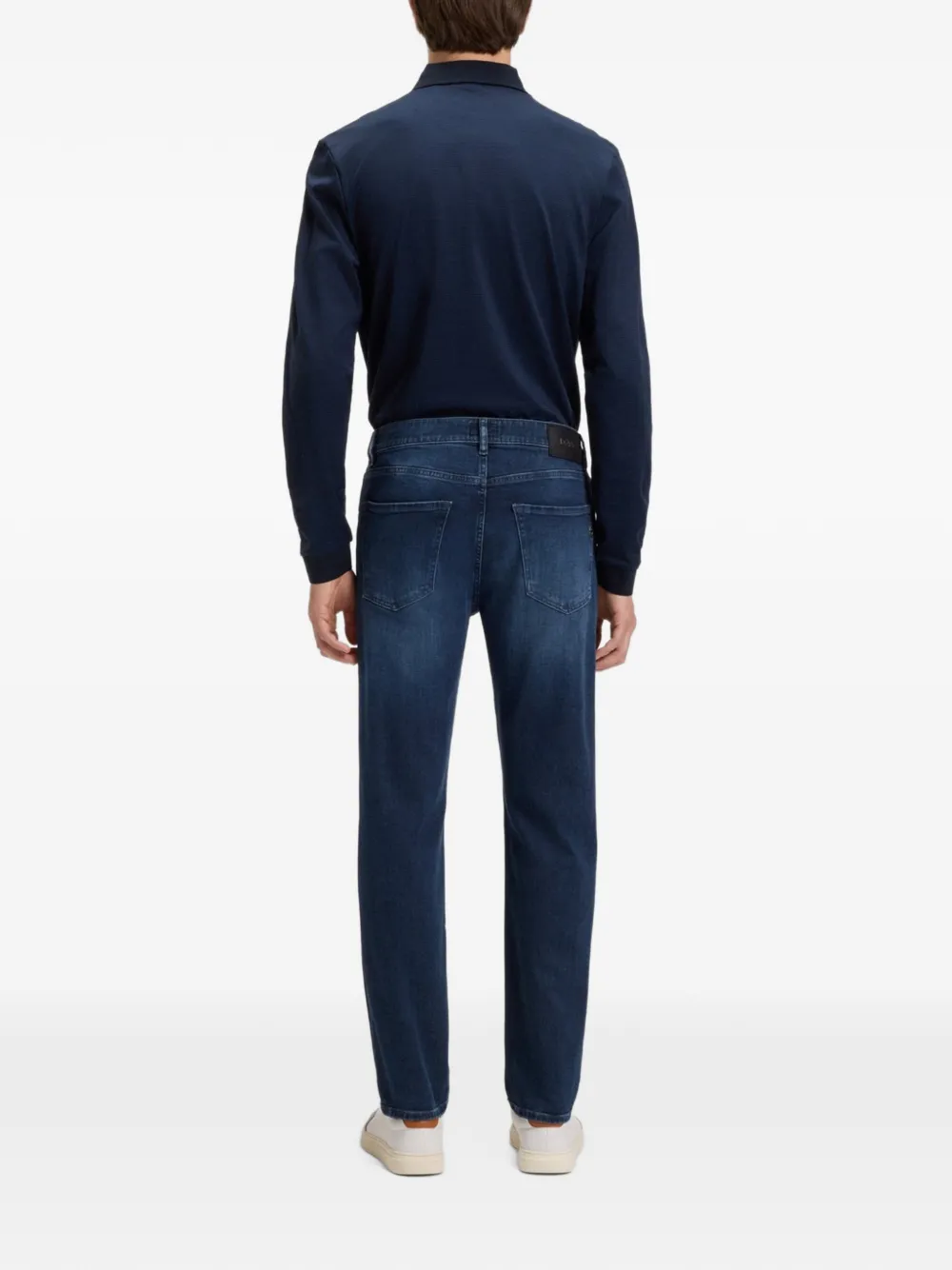 BOSS Jeans met logopatch Blauw