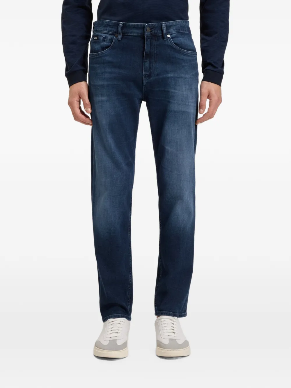 BOSS Jeans met logopatch Blauw