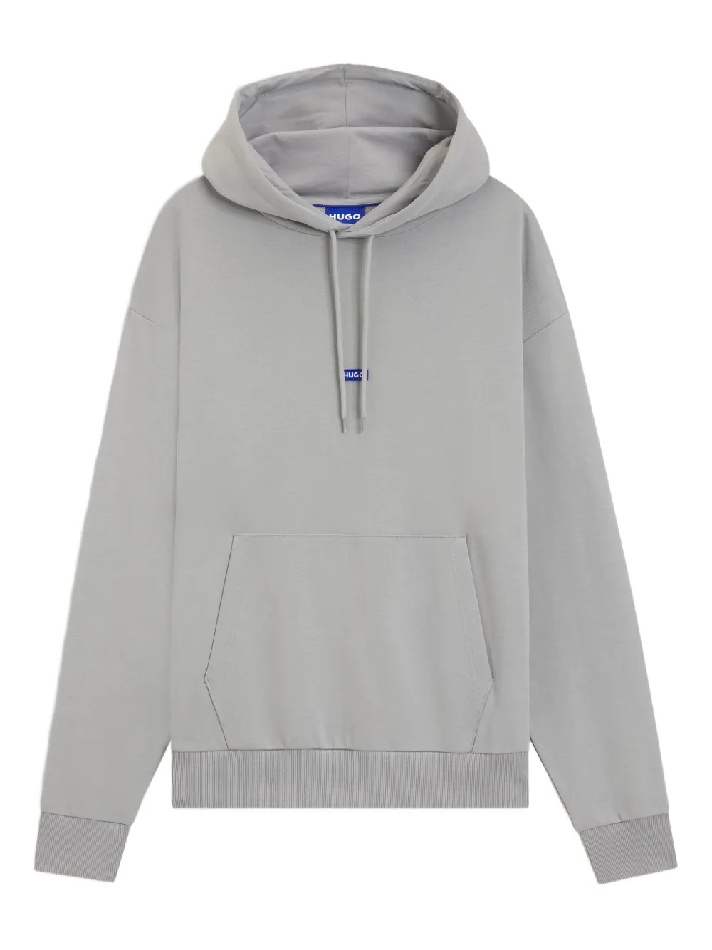 HUGO hoodie en coton à patch logo | gris | Image 1