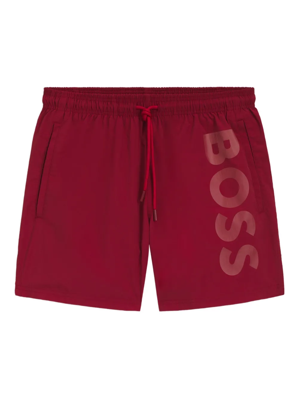 BOSS ロゴ トランクス水着 - レッド BOSS ロゴ トランクス水着 - レッド