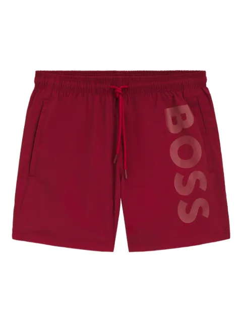 BOSS shorts de playa con detalle del logo