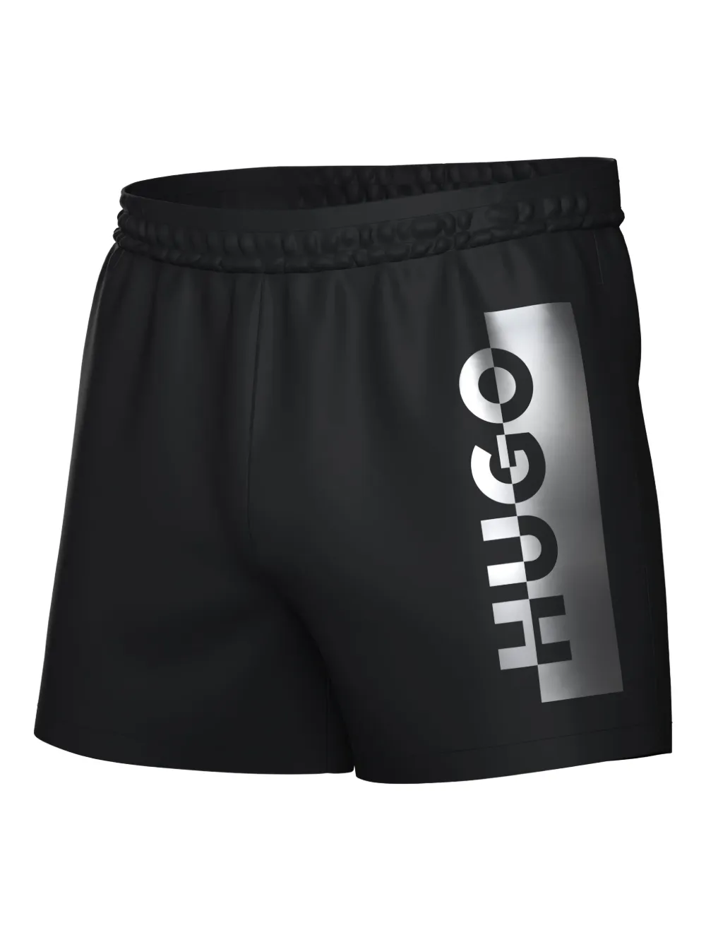 HUGO Zwembroek met trekkoord en logodetail Zwart