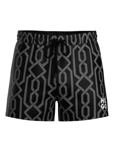HUGO shorts de playa con motivo geométrico