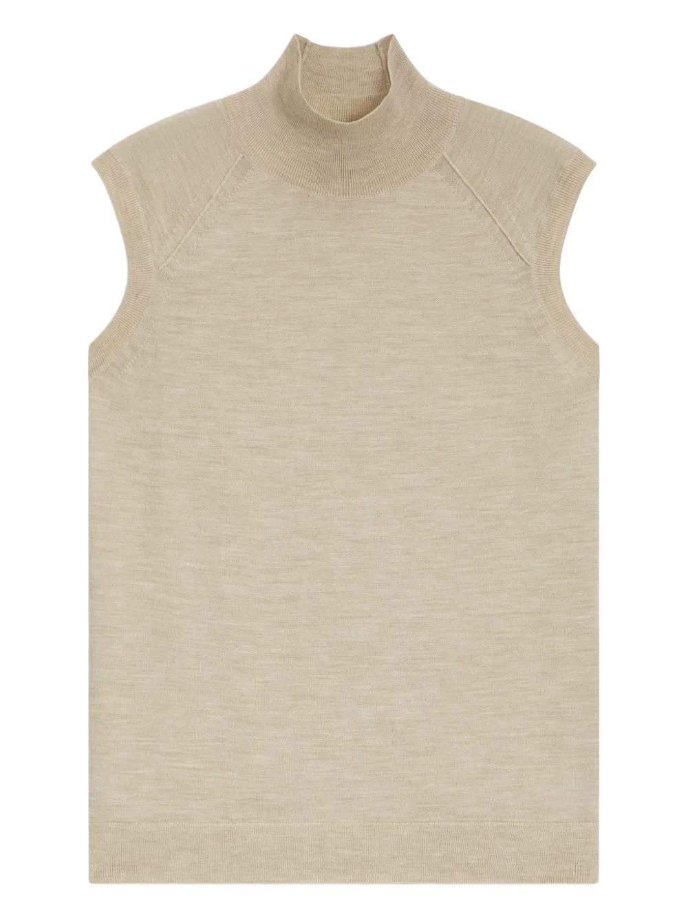 Hugo Boss High-neck Sleeveless Top In Neutral