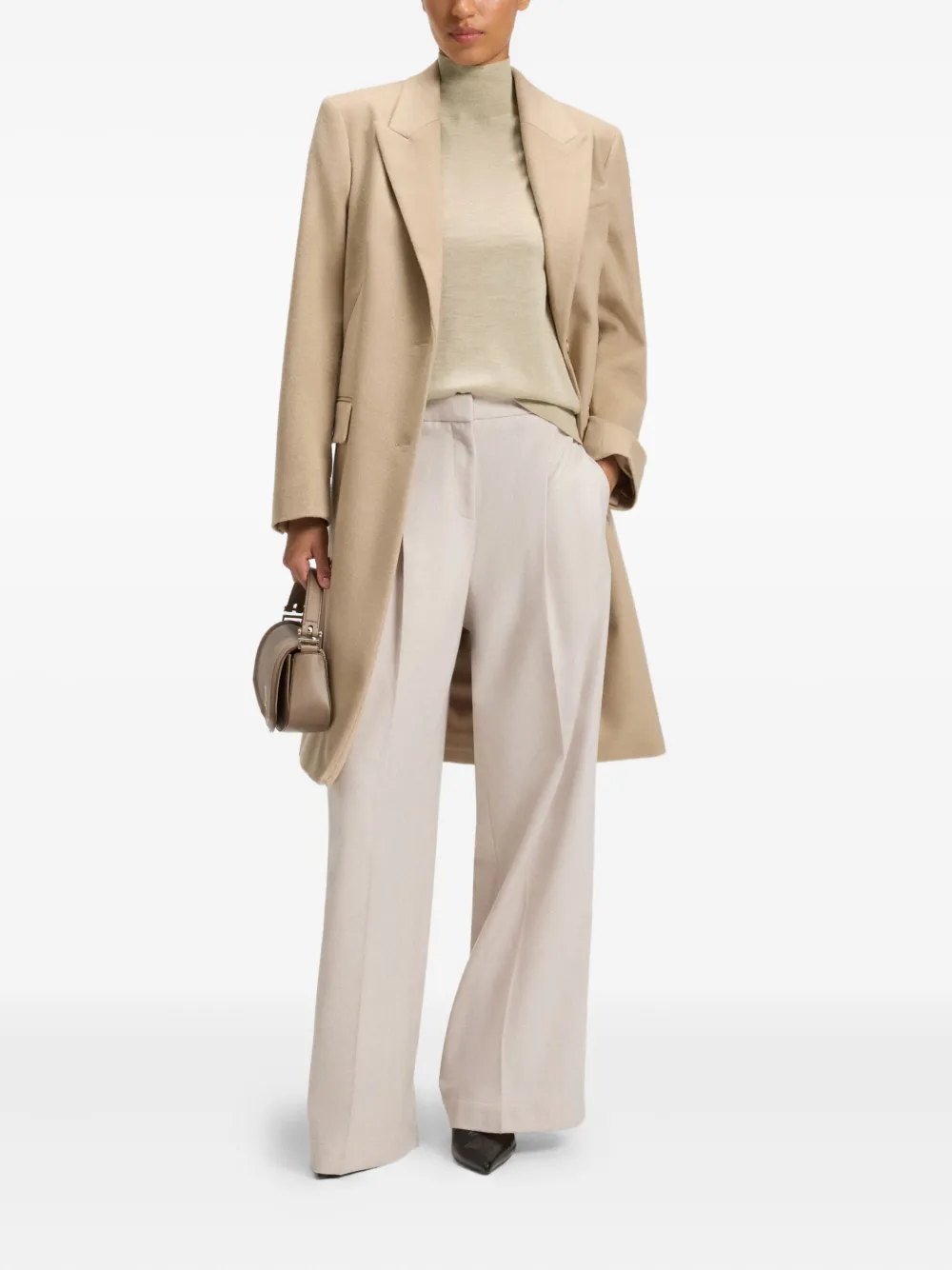 Hugo Boss High-neck Sleeveless Top In Neutral