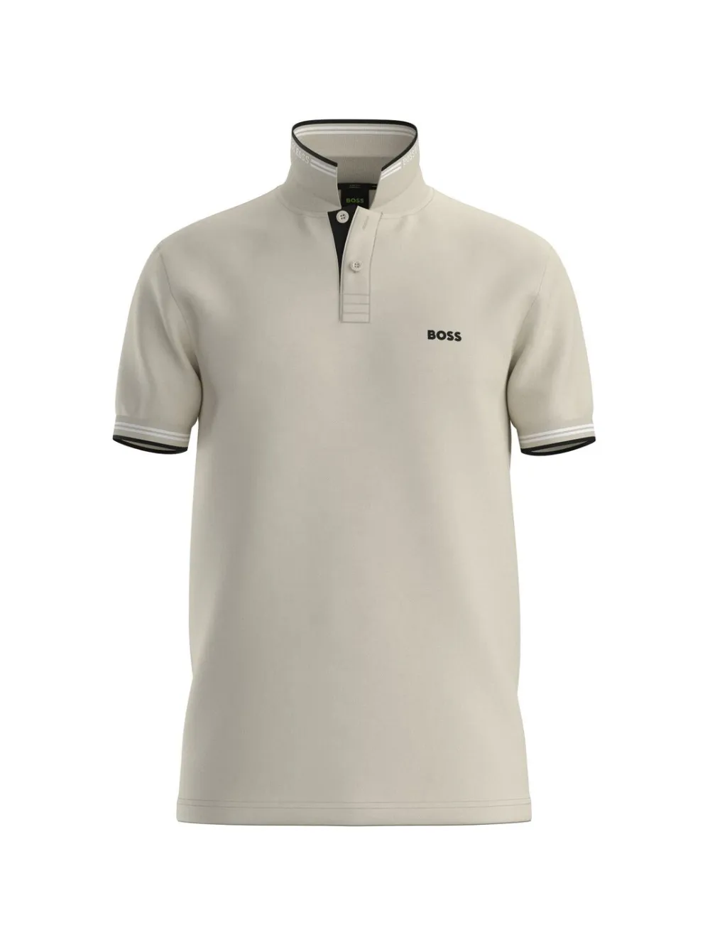 Hugo Boss Tipped-collar Polo Shirt In Neutral