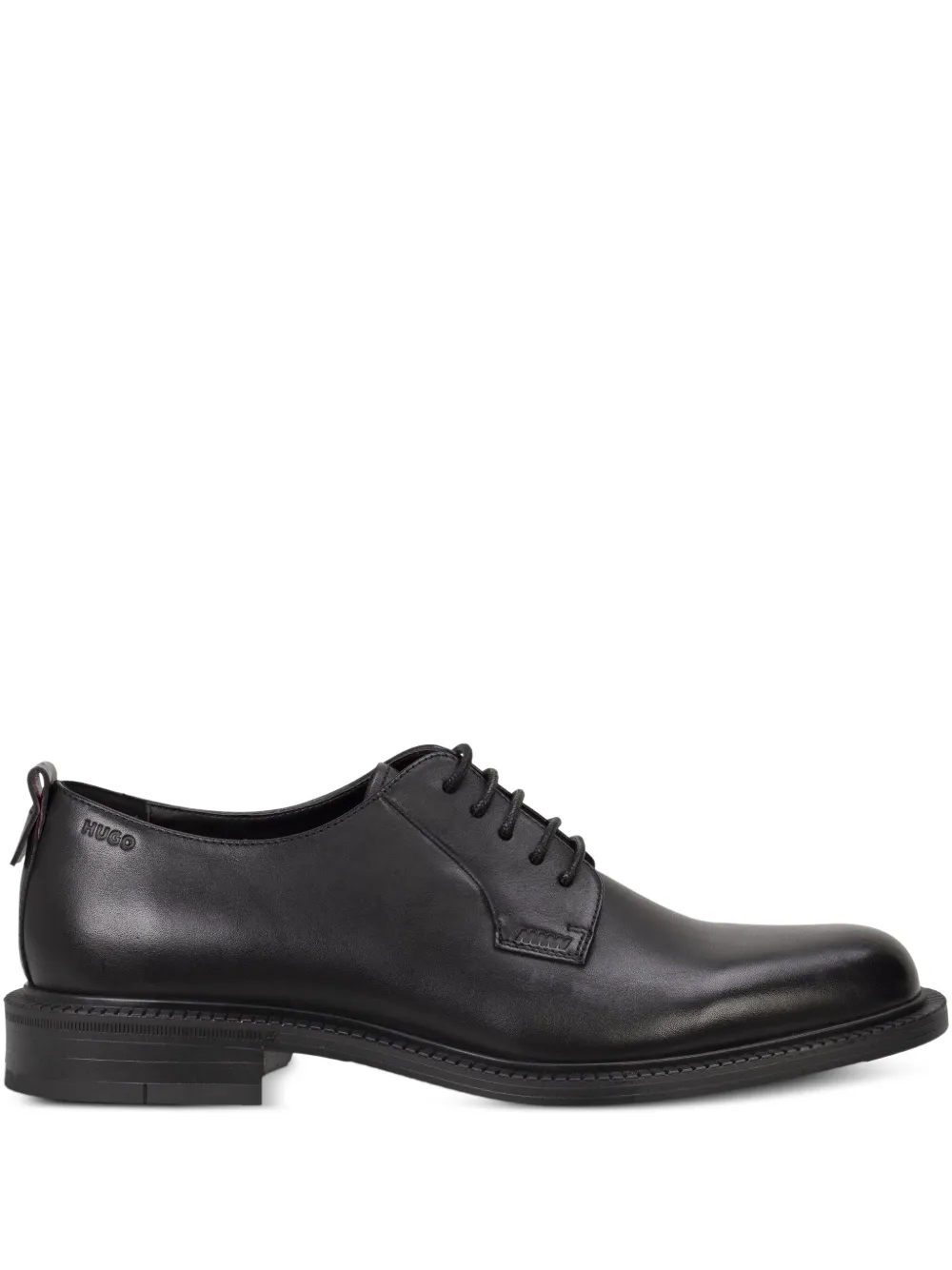 HUGO lace-up leather Derby shoes Black