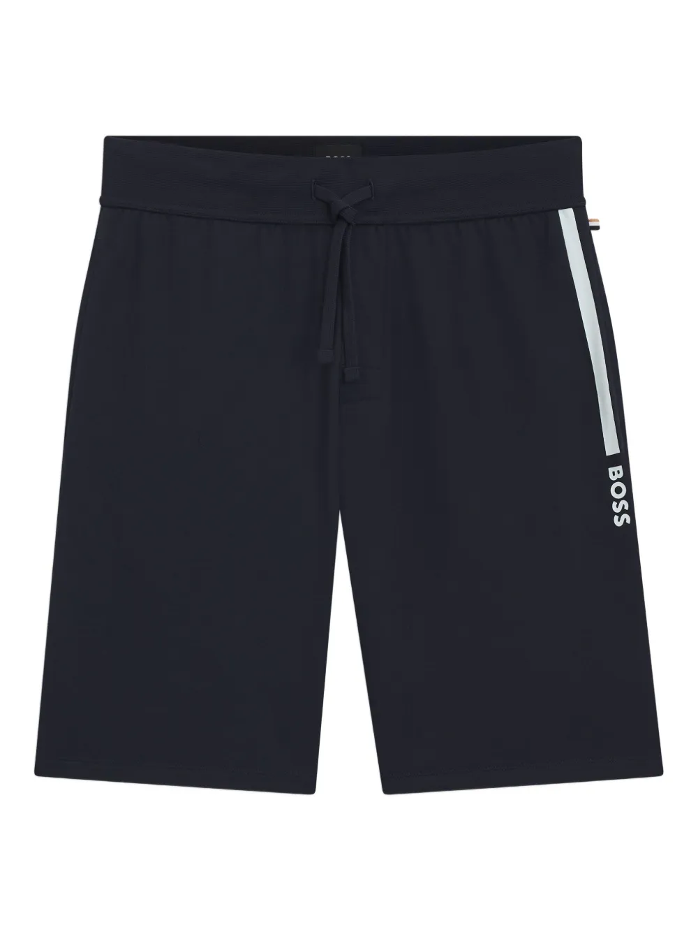 BOSS Bermuda com cordão de ajuste e logo | Azul | Image 1