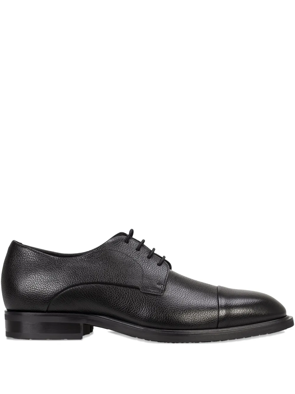 BOSS Leren derby schoenen Zwart