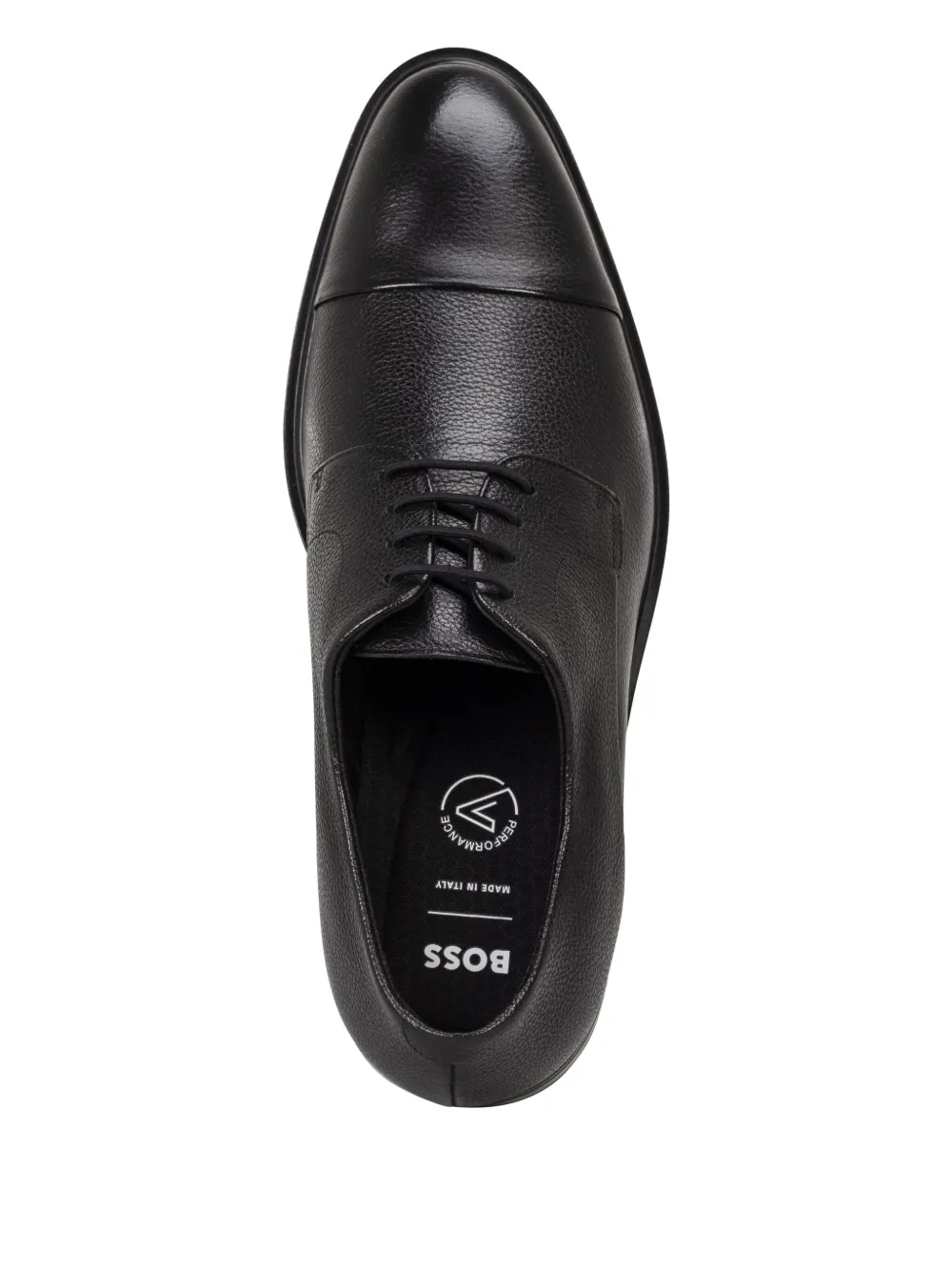 BOSS Leren derby schoenen Zwart