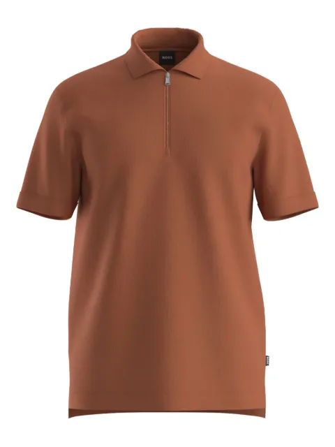 BOSS Camisa polo com zíper