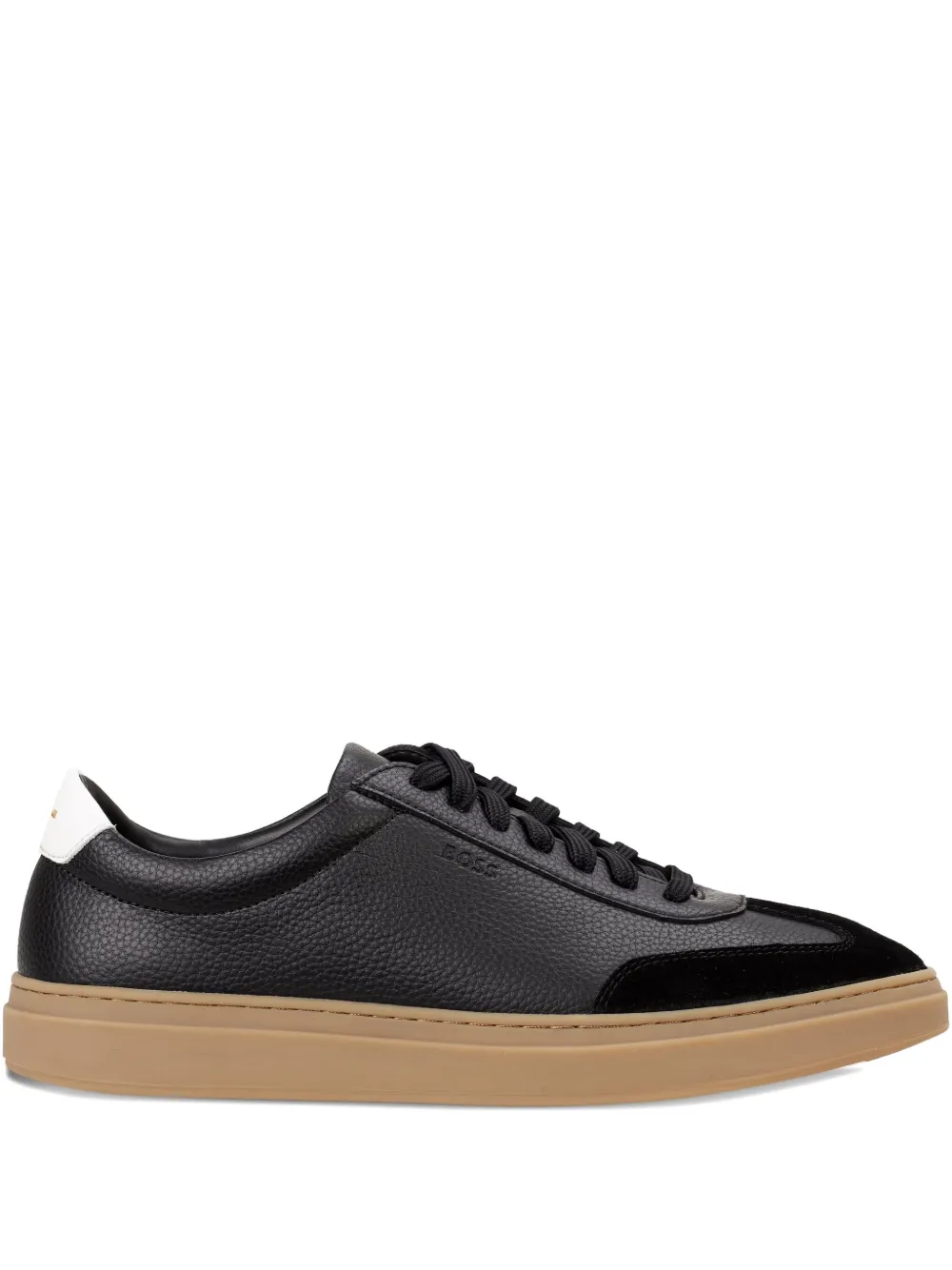 BOSS leather sneakers Black