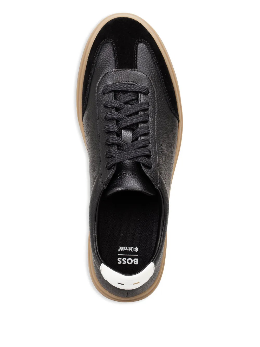 BOSS leather sneakers Black