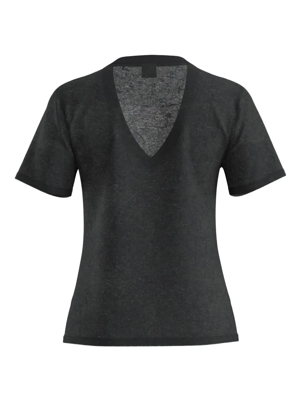 BOSS v-neck linen t-shirt | Black | Image 1