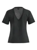 BOSS v-neck linen t-shirt - Black