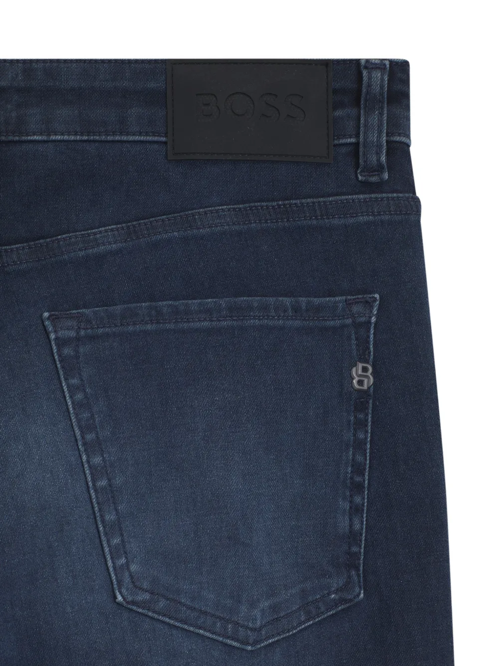 BOSS Jeans met logoplakkaat - Blauw