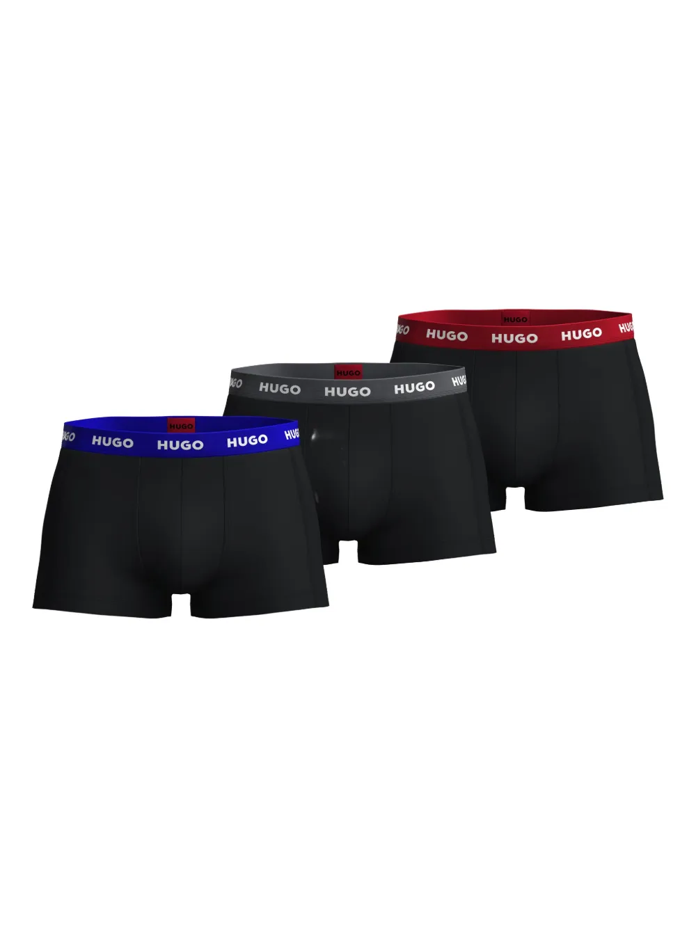HUGO Kit 3 cuecas boxer com logo no cós | Preto | Image 1