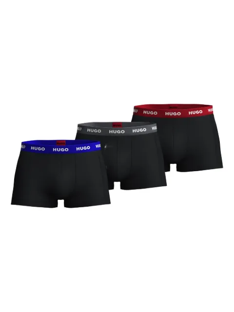 HUGO Kit 3 cuecas boxer com logo no cós