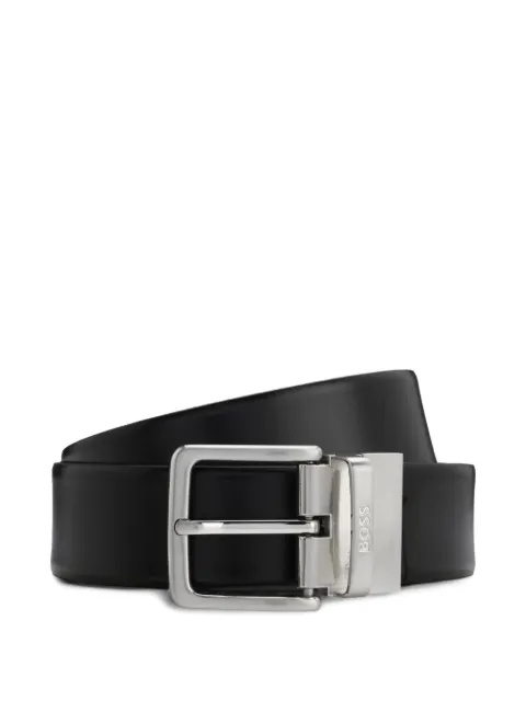 BOSS Cinto Oronnie de couro dupla face