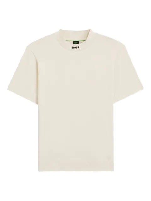 BOSS mock-neck cotton T-shirt
