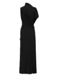 OUDE WAAG asymmetric draped dress - Black