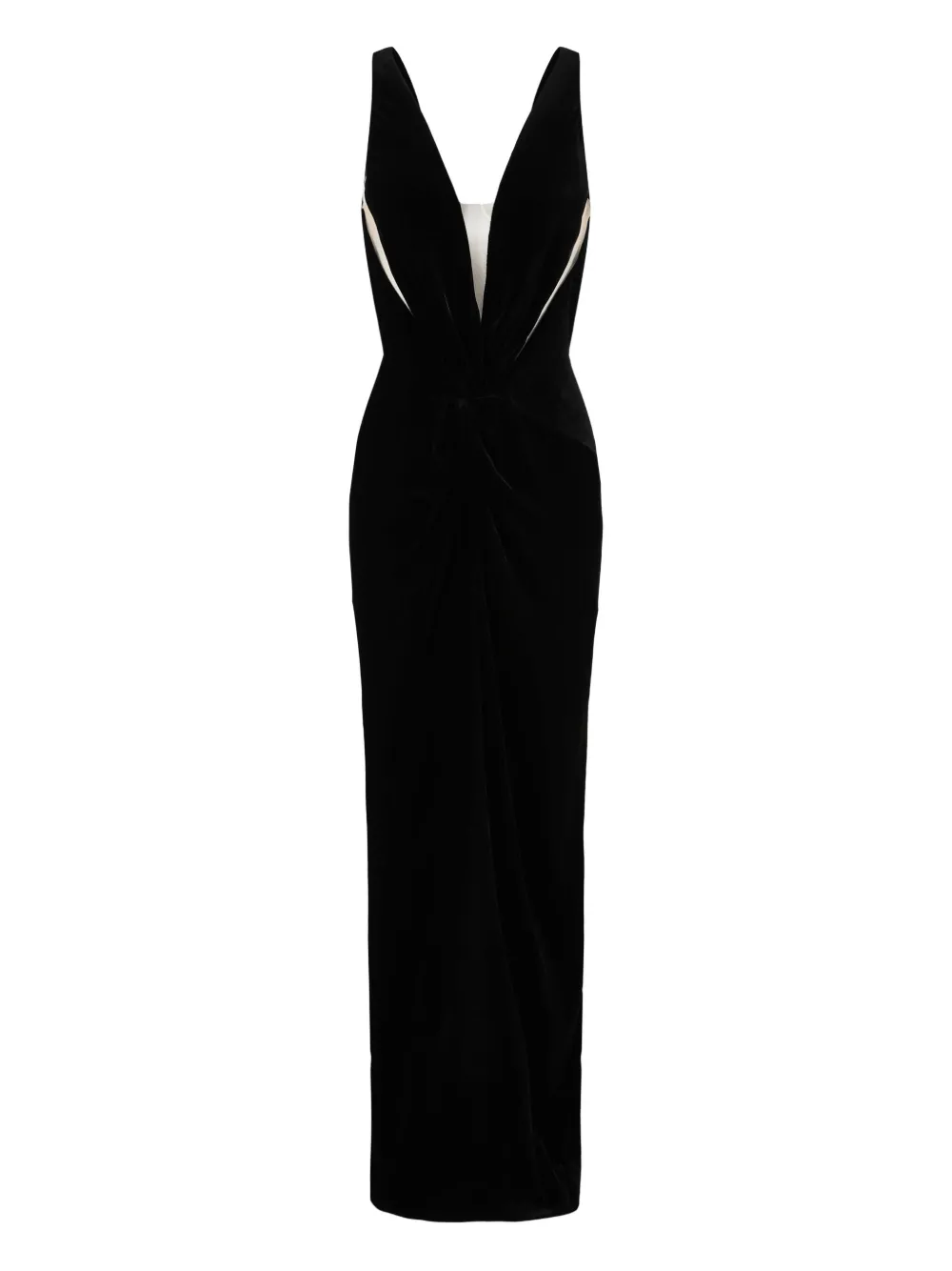 Oude Waag V-neck Maxi Dress In Black