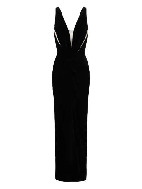 OUDE WAAG V-neck maxi dress