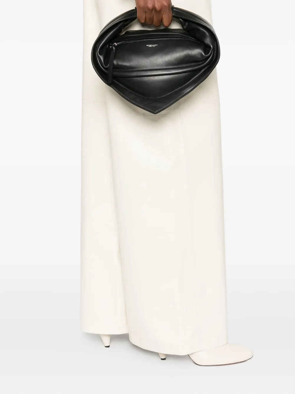 Federico Cina Tortellino Calf-leather Tote Bag In Black