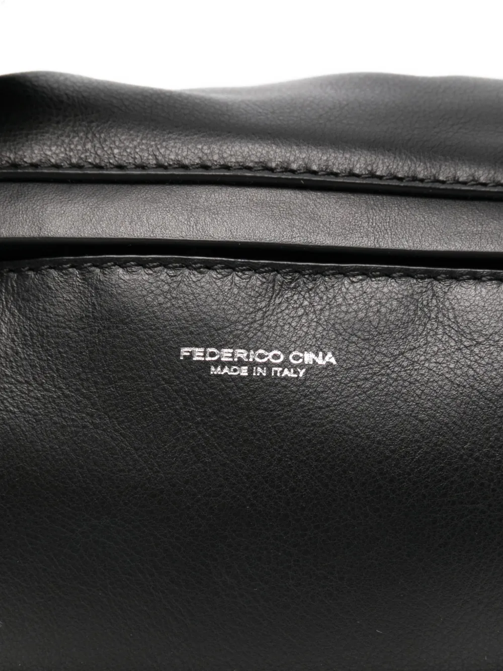 Federico Cina Tortellino Calf-leather Tote Bag In Black