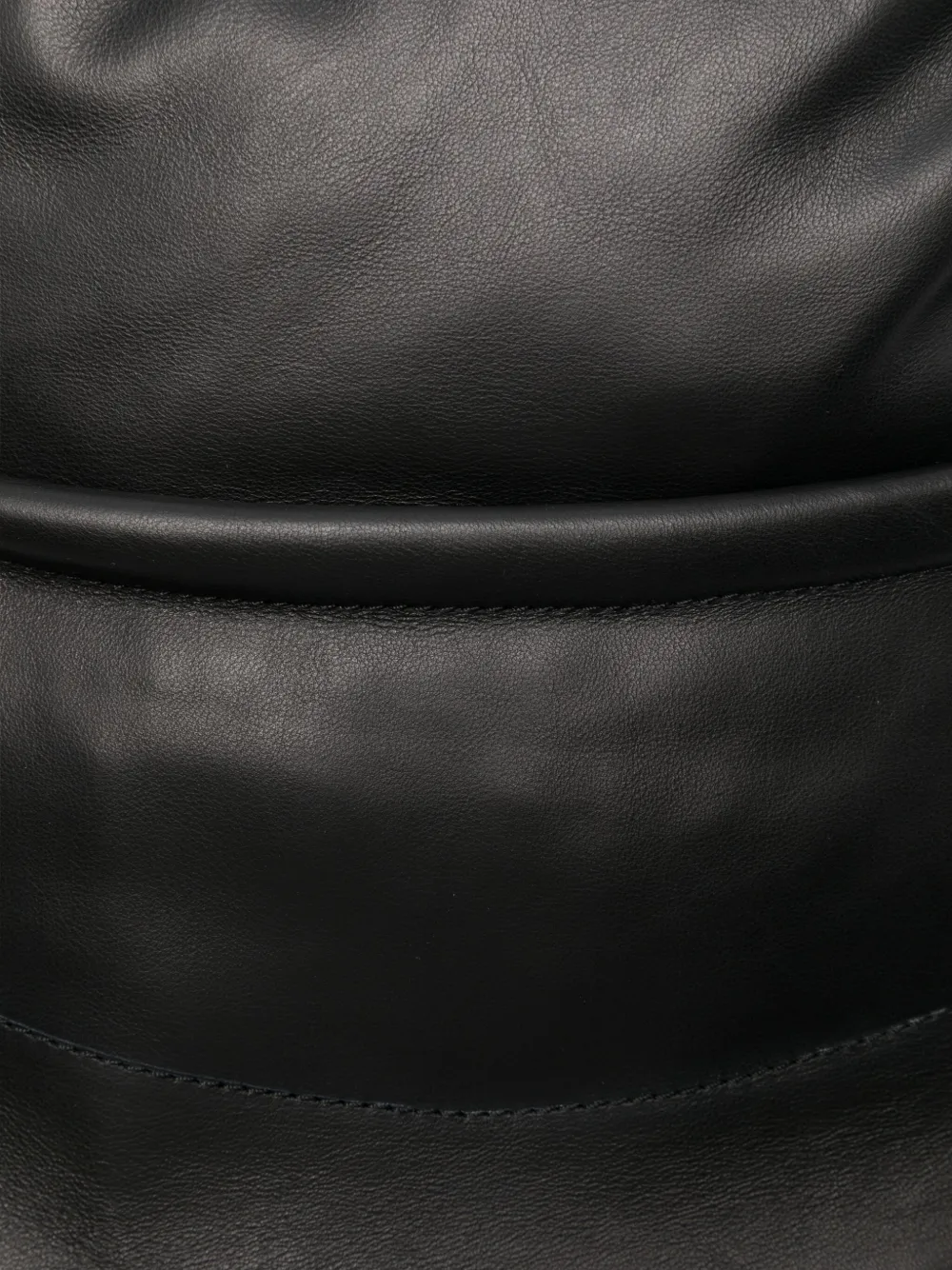 FEDERICO CINA Tortellino shopper van kalfsleer Zwart