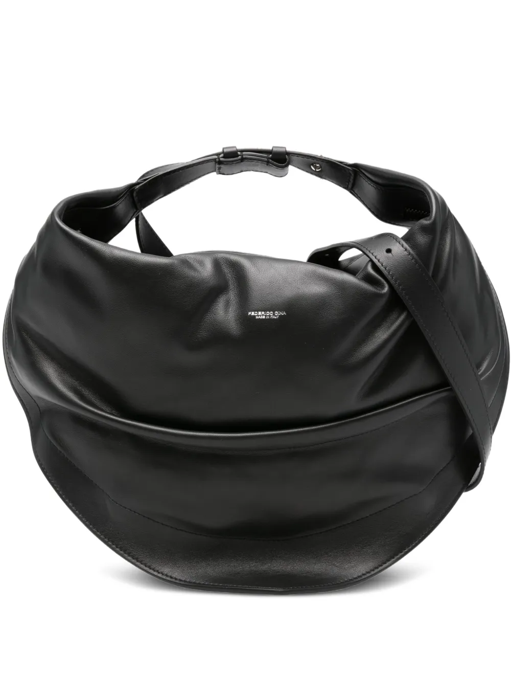 FEDERICO CINA Tortellino calfskin tote bag | Black | Image 1