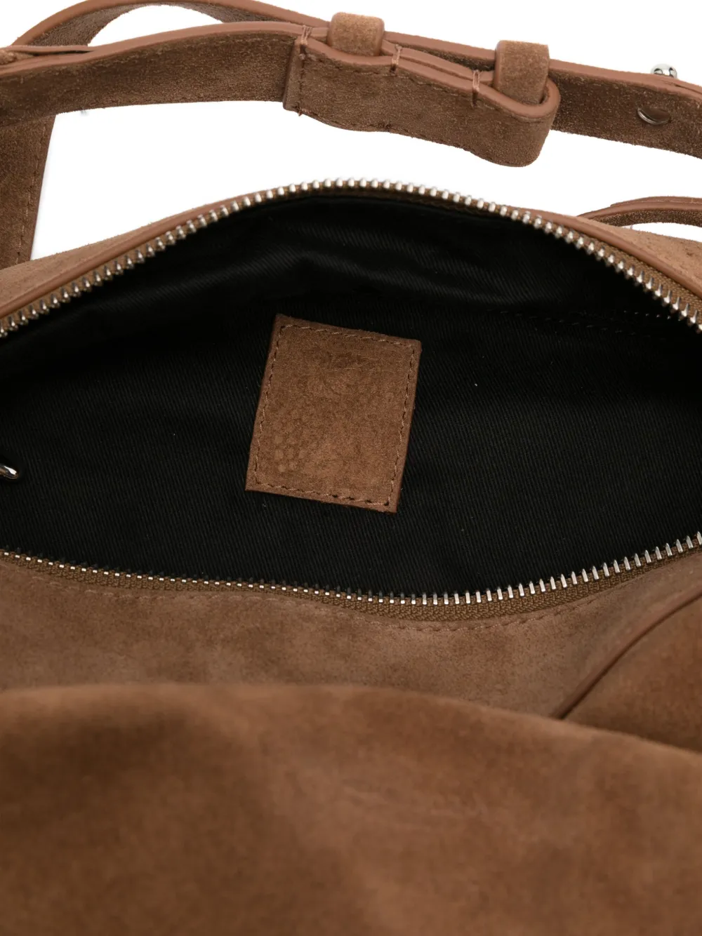 FEDERICO CINA Tortellino shopper van suède leer Bruin