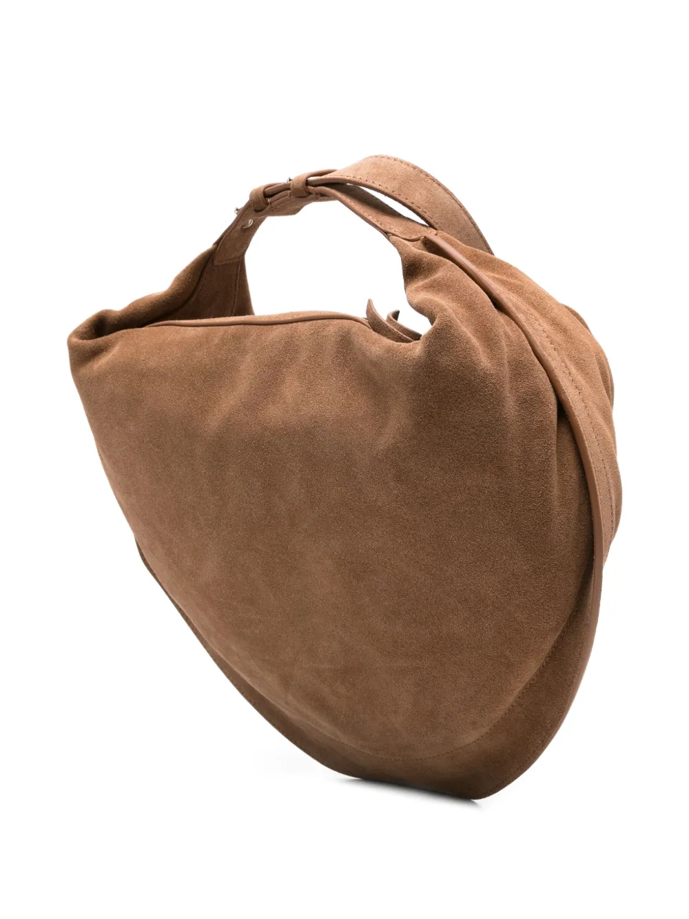 FEDERICO CINA Tortellino shopper van suède leer Bruin