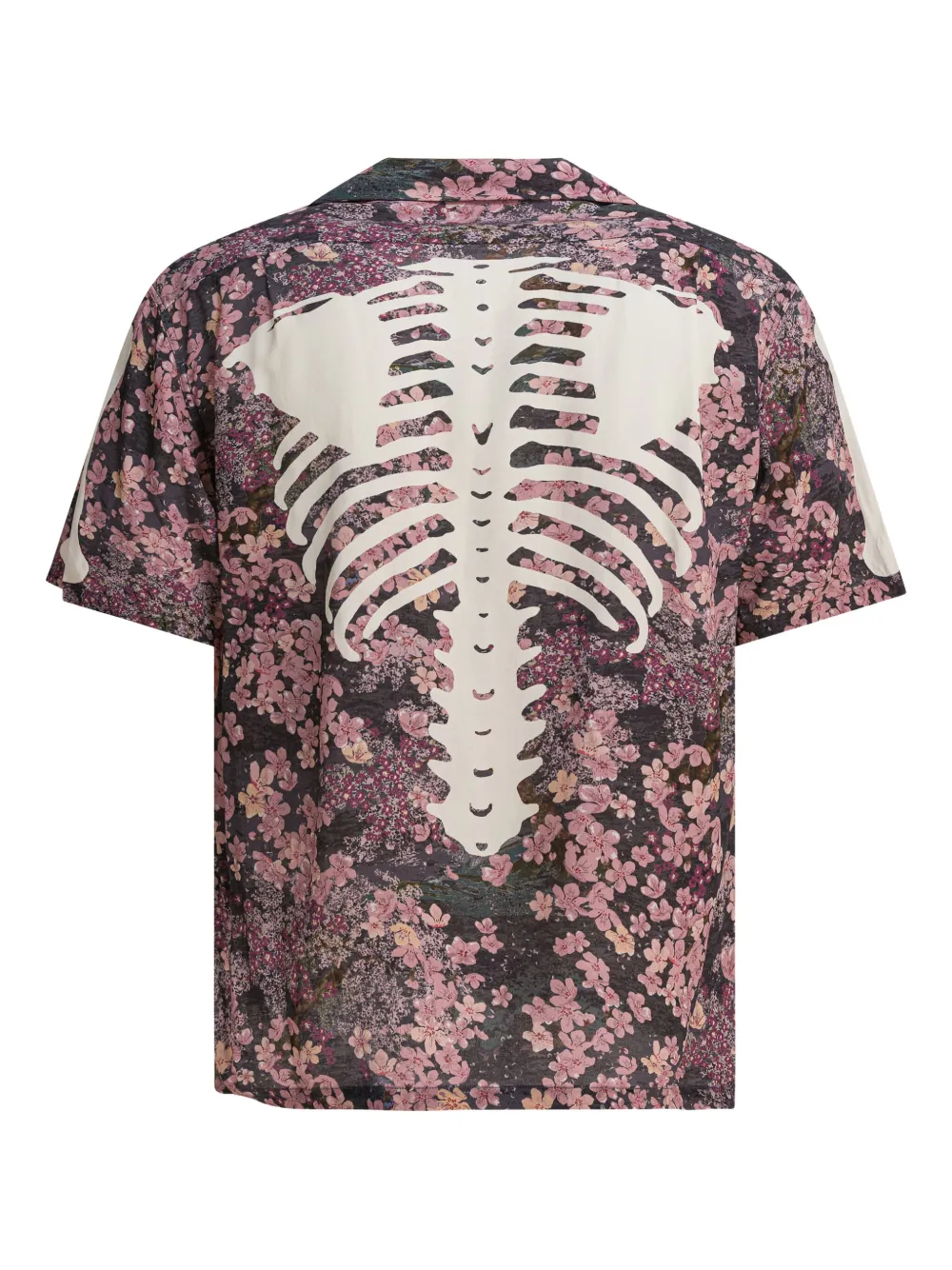 Kapital Floral Skeleton Shirt In Pink