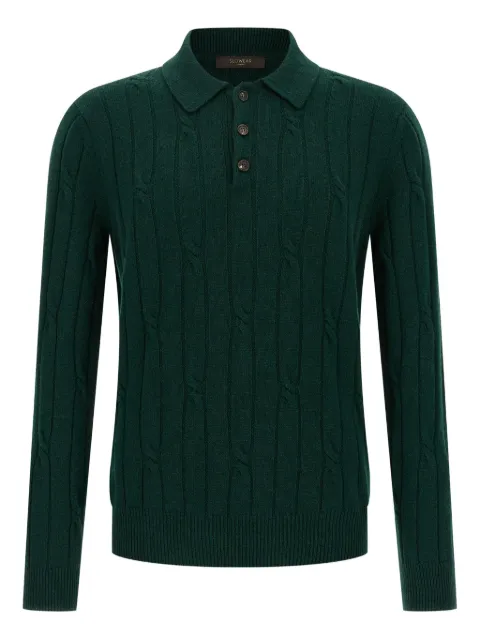 Zanone playera tipo polo en tejido de ochos