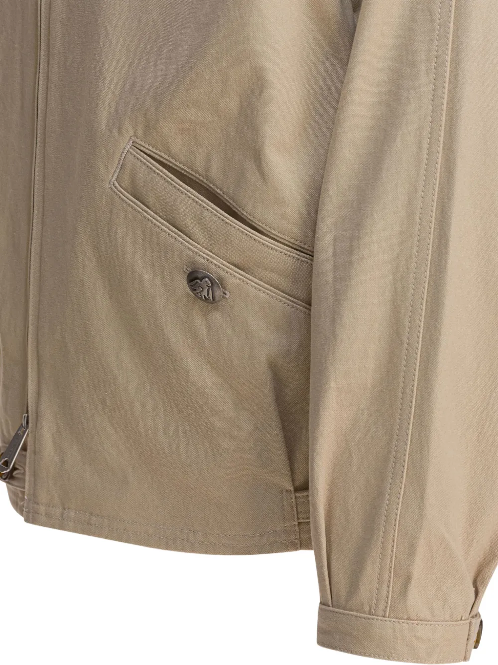 Kapital Zip-fastening Button-detail Jacket In Neutral