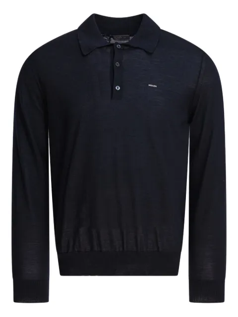Prada long-sleeve button polo shirt