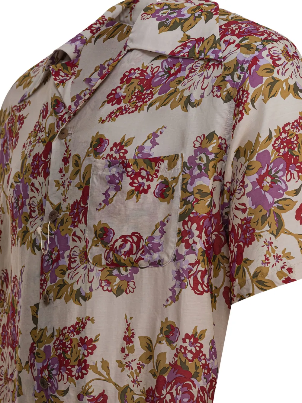 Kapital Floral-print Short-sleeve Shirt In Neutral