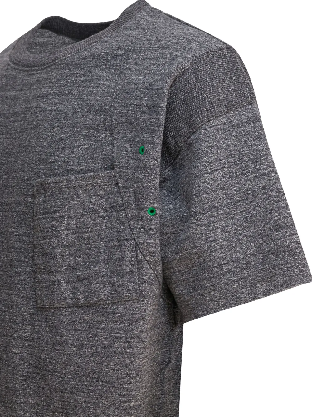 Kapital Pocket-detail Panelled T-shirt In Gray