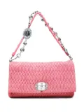 Miu Miu Pre-Owned 2010s matelassé crystal-embellished shoulder bag - Pink