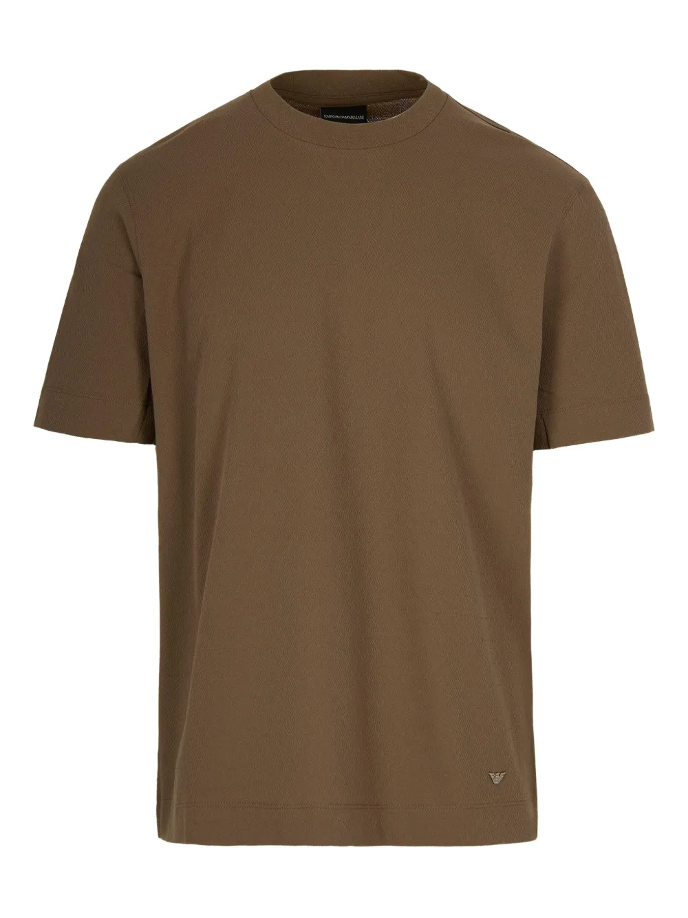 Emporio Armani T-shirt met geborduurd plakkaat Bruin