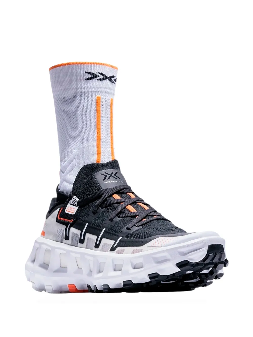 X-bionic Terraskin X00-c Structured-sole Knitted Sneakers In White